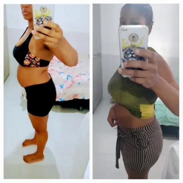 Antes e depois da Fabricia